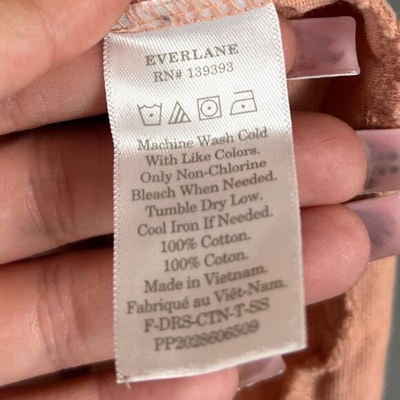 EVERLANE Weekend Tee T-shirt Dress in Desert Orange Size L - Picture 3 of 6